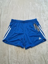 Adidas Girls Size XL 16  Athletic Shorts Black with Ligth Blue NWT