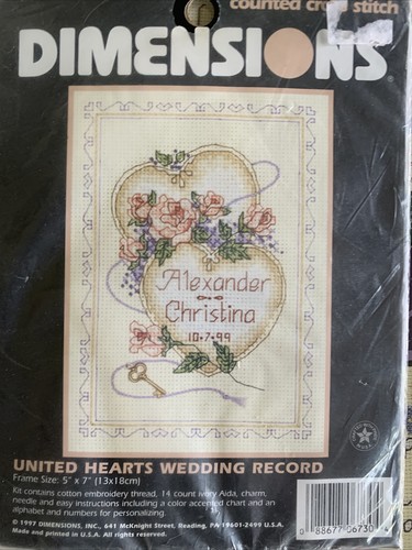 Lot de 7 kits point de croix mariage amour neuf dans leur emballage disques de mariage - Photo 6/15