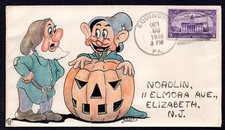 US 1938 HANDPAINTED ORIGINAL TWO OF DISNEY'S SEVEN DWARFS BY NIELSEN