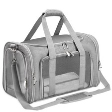 Soft-Sided Cat/Dog/Pet Carrier, Collapsible Pets Travel Carriers for Big Cats...