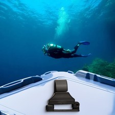Adjustable Scuba Diving Snorkeling Breathing Tube Holder Retainer Clip in Black