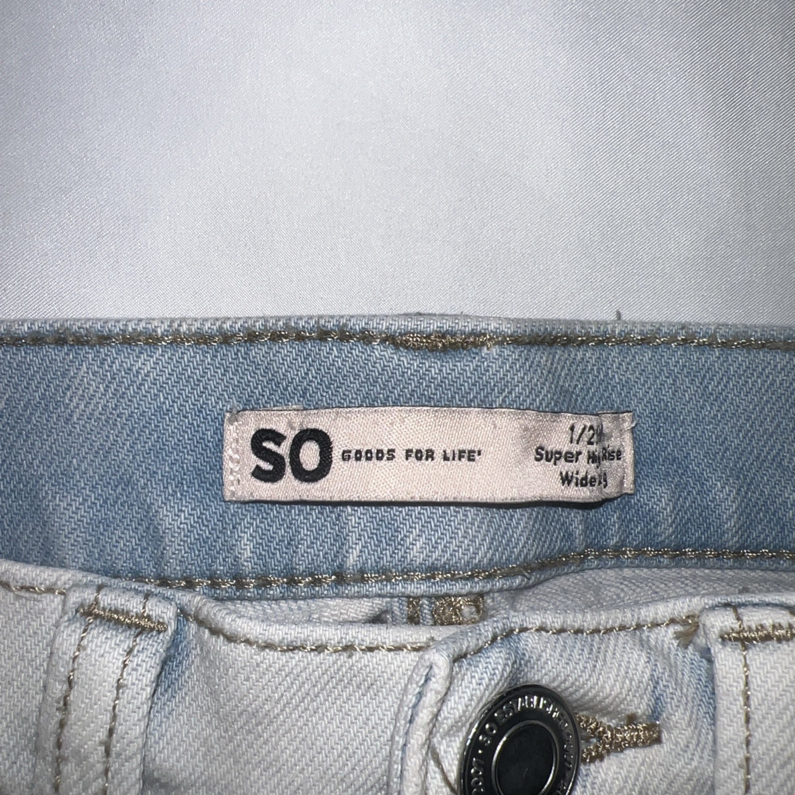 SO Good For Life Wide Leg High Rise Size 1/25W Light Wash Jeans