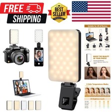 for iPhone,Portable Phone Clip on Light,Rechargeable LED Ring Light for Phone...