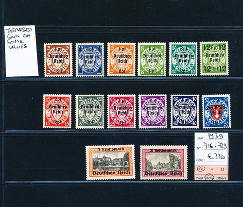 BV51354 Germany 1939 Reich coat of arms fine lot MNH cv 220 EUR