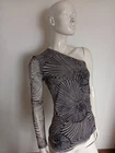 BAUM UND PFERDGARTEN transperant one sleeve top blouse size S