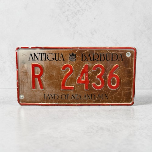 Antigua & Barbuda Rental License Plate R 2436