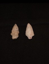 Antique North Carolina Arrowheads - Quartz set of 2