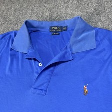 Polo Ralph Lauren Pima Soft Touch Polo Shirt Mens 2XB Blue Pony Logo Big Tall