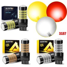 AUXITO Pair 3157 Reverse 102-LED Backup Bulb Light White/Red/Amber Super Bright
