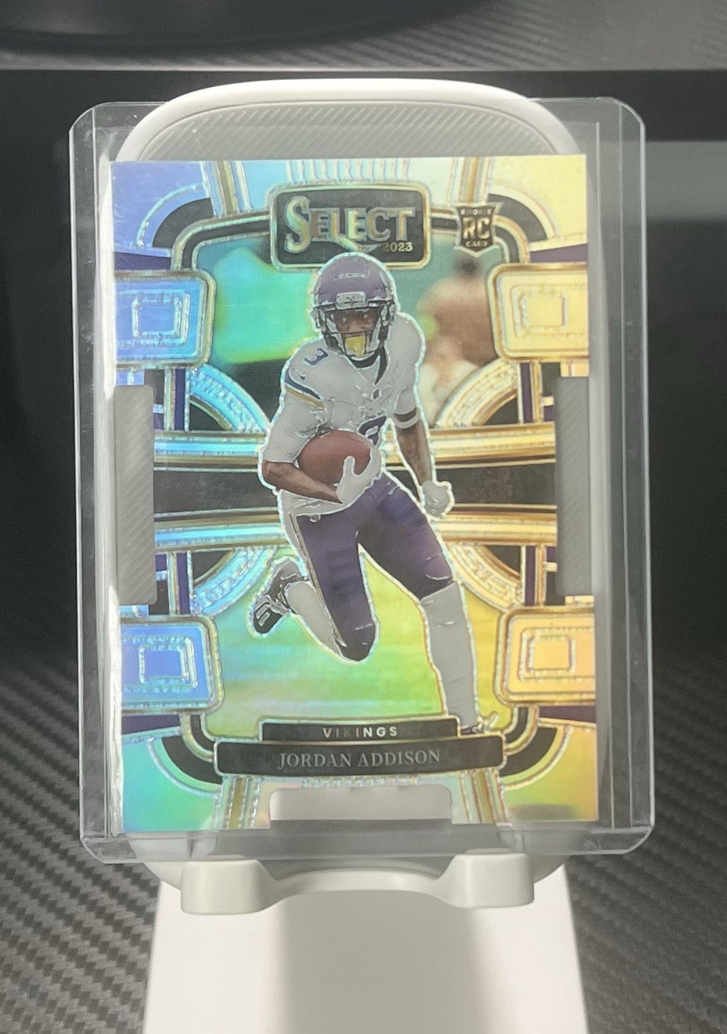 2023 Panini Select Concourse Jordan Addison #66 Silver Prizm Die-Cut (RC)
