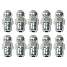 Pour tours tétons huile pack de 10 design arrondi M6x1 00 acier zingué