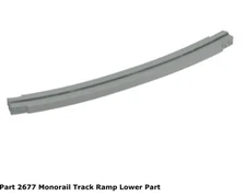 Lego 1x 2677 Light Gray Monorail Track Ramp Lower Part 6399 6990 6991 Vf/Fn+