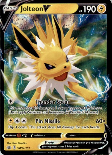 2022 Pokemon Sword & Shield Black Star Promo #SWSH151 Jolteon V Holofoil