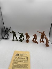 Louis Marx Co Toy Soldiers 2 Marines 1 Frontiersman 1 German 3 Japanese