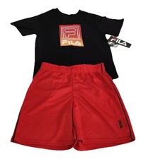 FILA Boys Shirt  Shorts Set Outfit Size M 10 Sportswear Free Shipping