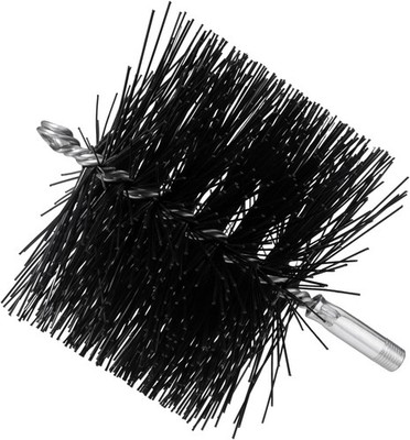6 Inch Poly Round Chimney Cleaning Brush, 1/4 NPT Fitting