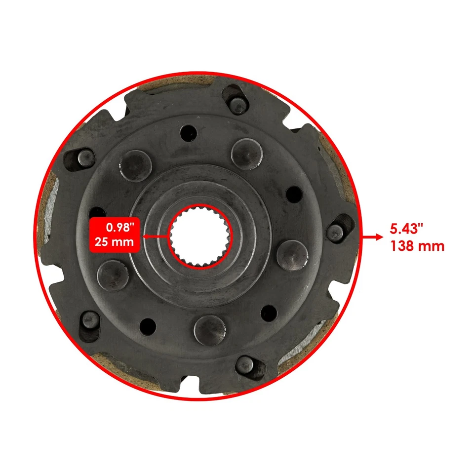 Kit de carcasa de embrague húmedo Caltric para Arctic Cat 550 EFI 4x4 2009-2013 Foto 2 de 4