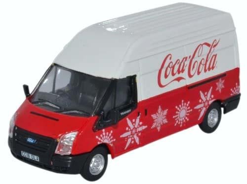 Oxford Diecast Ford Transit LWB Coca Cola Xmas 1:76 Scale Diecast Model in Box - Image 6