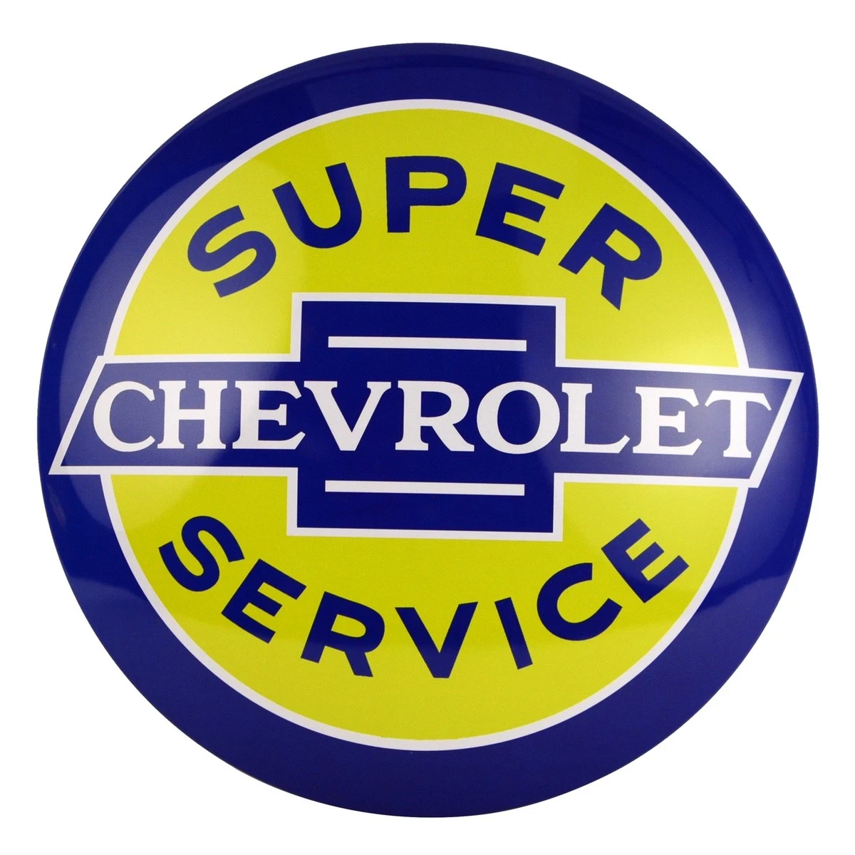 Chevrolet Service Tin Button Sign