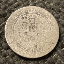 Great Britain UK 1898 One Shilling Silver Coin. Queen Victoria!