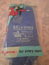 Vintage WIGWAM Skate-n-Ski Socks Wool/Nylon, 9-14, New
