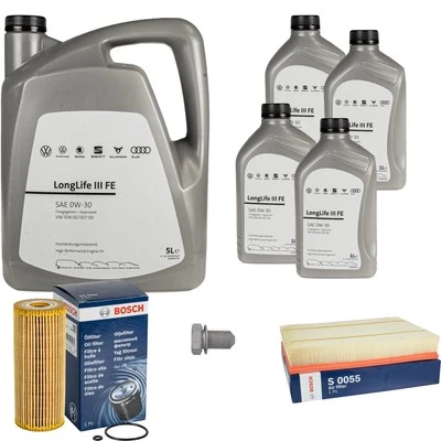 BOSCH Inspektionspaket 9 L VW Motoröl 0W-30 Longlife III FE für Crafter 30-50 - Bild 1 von 4