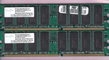 1GB 2x512MB PC3200 ELIXIR DDR-400 RAM MEMORY KIT M1U51264DS8HC3G-5T DDR1 CL3