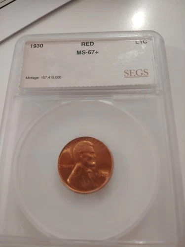 1930 1C MS67+RD - Lincoln Cent (Wheat Reverse)