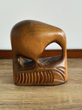 Cute Vintage New Zealand Aotearoa Kauri Wooden Hand Carved Kiwi Figure 