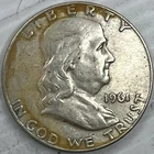 1961D & 1962D (2) SILVER Franklin Half Dollar Uncertified About Unc. Condition
