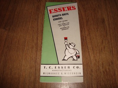 Vintage Damaged Esser's Beauty Brite Enamel Brochure Paint Chips