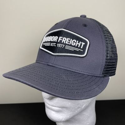 #ad Harbor Freight Tools Gray Mesh Back Trucker Hat Snapback Cap EST 1977 HFT Patch $12.99