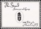 Vintage placemat THE STRAND Restaurant and Lounge Atlantic City New Jersey nrmt+ — photo 1