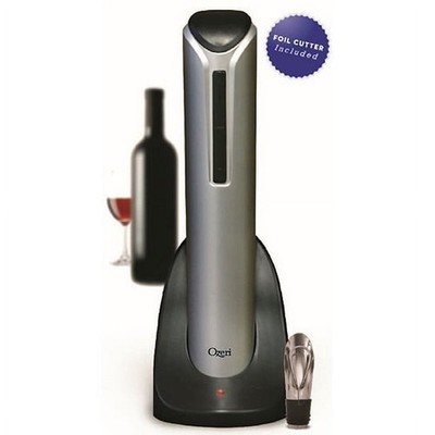 Ozeri Pro Electric Wine Bottle Opener with Wine Pourer, Stopper, Foil Cutter and