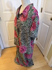 PINK & BLACK FLORAL Virgo Pink Print Two Piece Shortsleeved Maxi Dress Size 24P