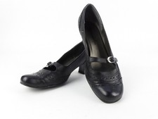Tamaris Damen Schuhe Pumps Gr. 36 Budapester Style Echtleder schwarz (15376)