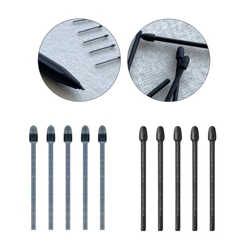 Replacement Felt Tips for Wacom Pro Pen 2 Compatible Colors Black Grey