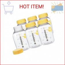 Medela Breast Milk Collection and Storage Bottles with Solid Lids - 6pk/5oz-150m