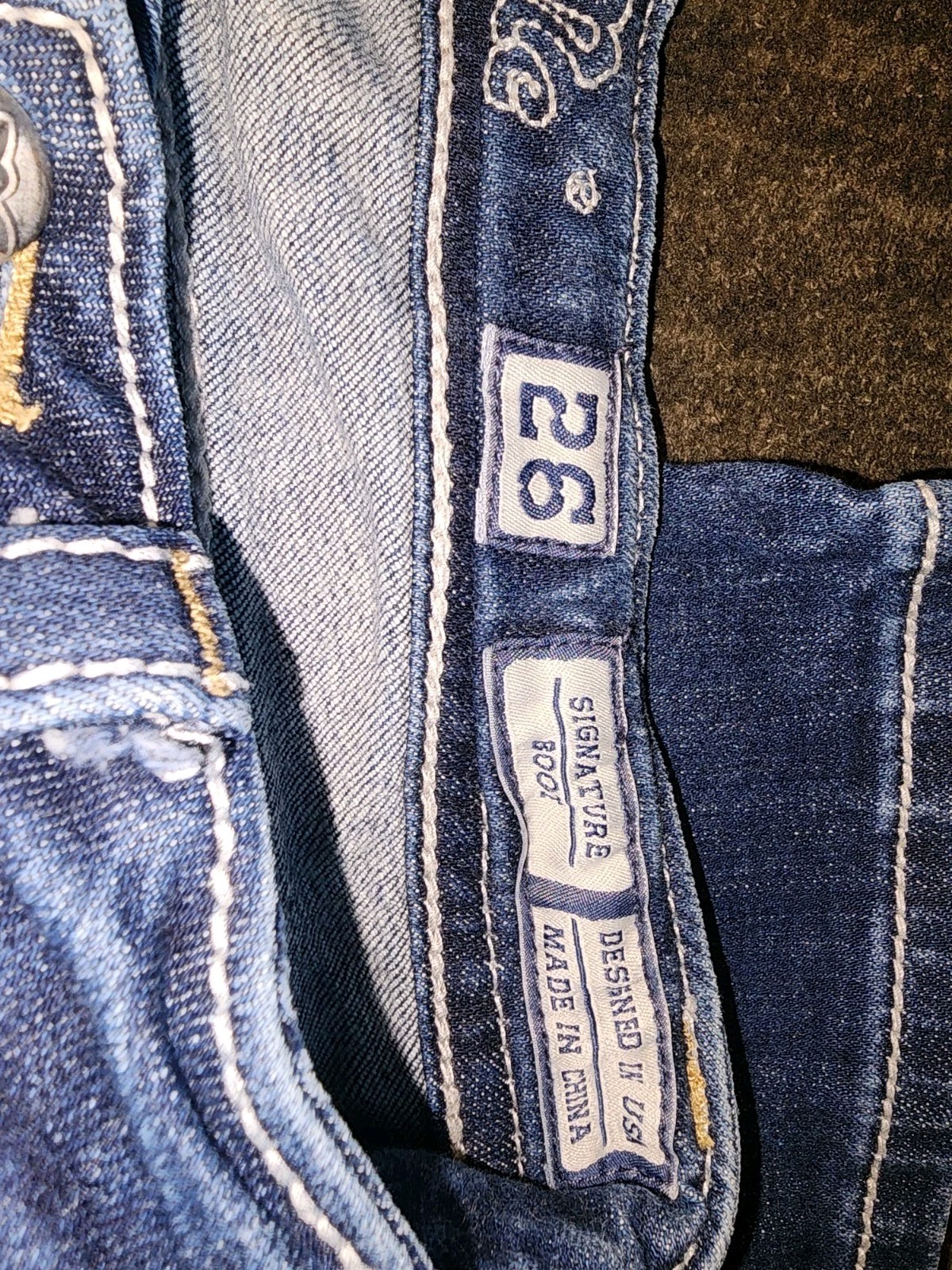 Miss Me Women's Buckle Jeans Sz 26 Signature Boot Embellished Embroidery NWOT image 6
