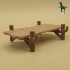 Playmobil Hochplattform-Holzboden-Br&uuml;cke-Fluss-Waldh&uuml;tte-Safari-Zoo