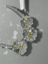 SWAROVSKI Crystal 2017 WILDFLOWER Ornament ANNUAL SCS SWAN MARK NEW OLD STOCK