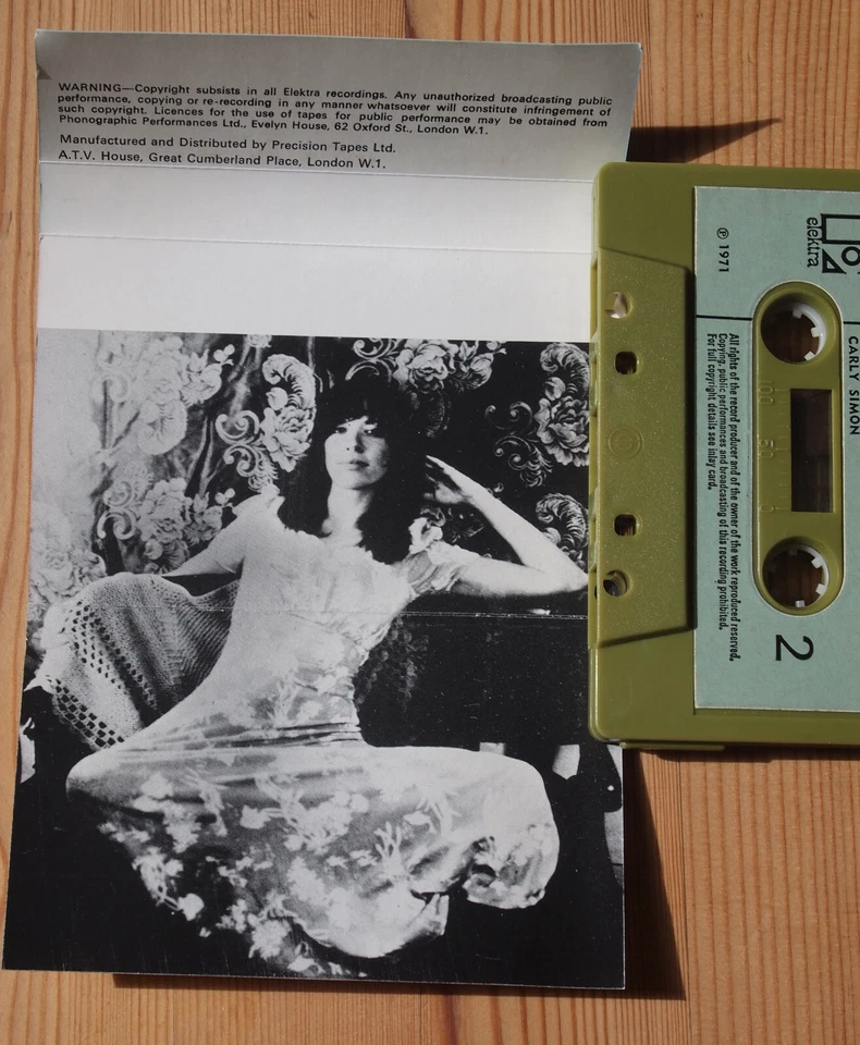 CARLY SIMON - CARLY SIMON (ELEKTRA ZCEK 74082) 1971 CASSETTE TAPE RARE 1st UK  - Image 4 of 4