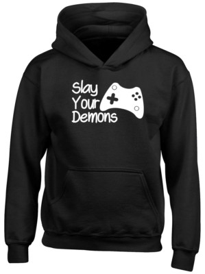 Slay Your Demons Gaming Jungen Mädchen Kinder Hoodie