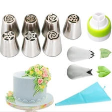 11pcs Tulip Icing Piping Nozzles Tip Confectionery Flower Cream Nozzles 