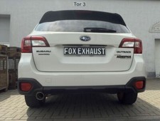 FOX Sportauspuff Endschalldämpfer 1x90mm scharf für Subaru Outback BS 2.5l