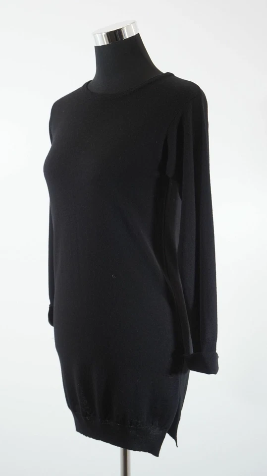 Ca' Vagan Damen Pullover XS schwarz leicht Rundhals Merino Wolle wie Neu A819 - Bild 3 von 4