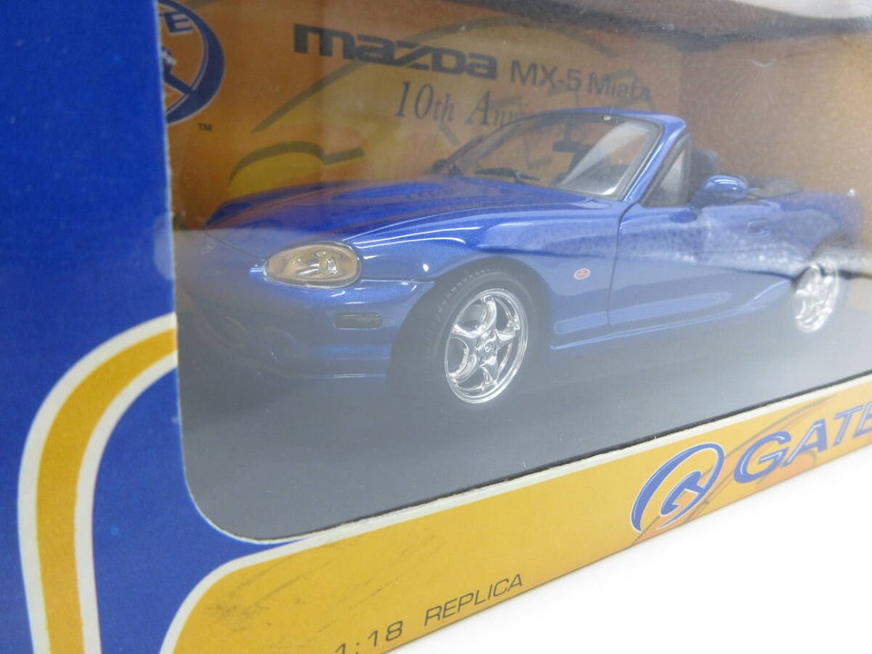 1/18 Gate Mazda Mx-5 Miata 10Th Anniversary Metallic Blue Mx5 Roadster