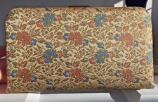 Vintage Metal Frame Metallic Tapestry Floral 50s Clutch Purse Prom Party Fun