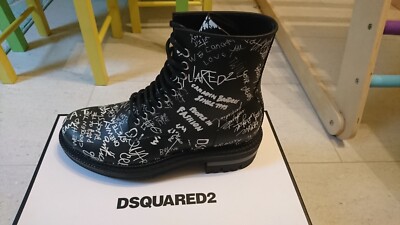 Dsquared2 Boots Graffiti Print Neu 