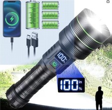New Ahhzdzq Super Bright Led Tactical Flashlight Rechargeable 120000 Lumens